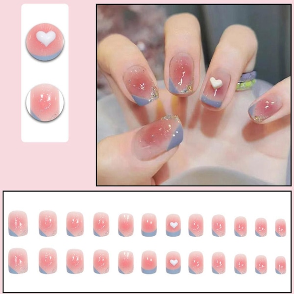Falska nagelplåster Bärbar tjej Manikyr DIY 2023 1 one-size