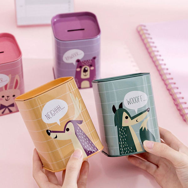 Tecknad Förvaringslåda Spargris Smyckeskrin Kotak Penyimpanan Kotak N9L9 cartoon 1pcs