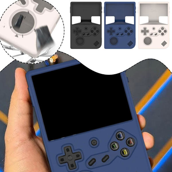 För ANBERNIC RG40XXV Spelkonsol Mjukt Silikonfodral Stöttåligt Skydd Q2B7 Blue 1set