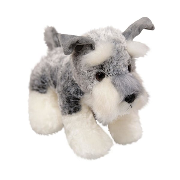 Kawaii Schnauzer Hund Plysch Leksak Liten Mjuk Simulation Gosedjur 1pcsB 30cm