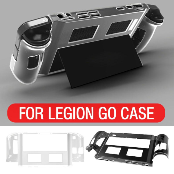 1x Transparent case för Legion Go Handheld TPU cover transprent black For legion go