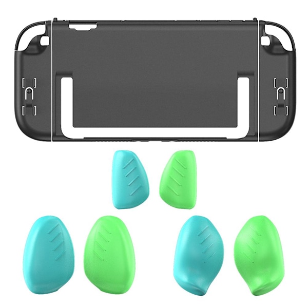För Nintendo Switch 2 (2025) NS 2 Dockningsbar Delad Skal Skyddsfodral ~HET~REA! blue and green grip black shell