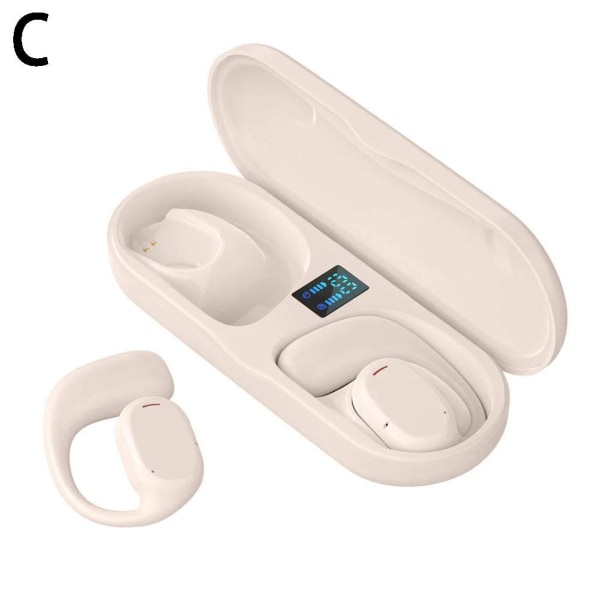 Trådlös benledning med digitala Bluetooth hörlurar beige one-size