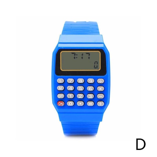 Retro Geek 80-talets Ovanlig Kalkylator Herr Dam Armbandsur 7 Färger blue null