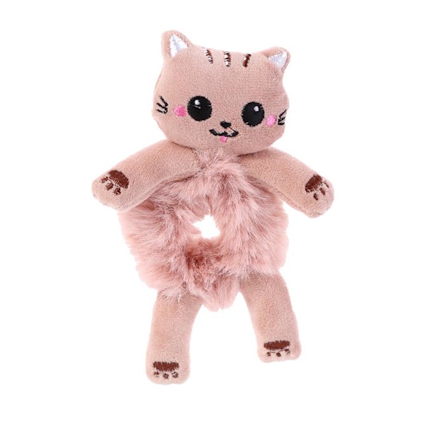 pulunto kvinnor plysch hår slips, söt tecknad djur lurvigt hår Hea Panda 15*12cm