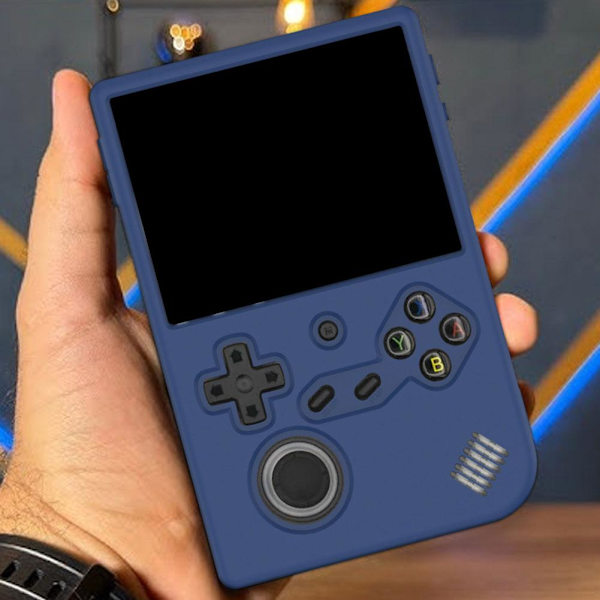 För ANBERNIC RG40XXV Spelkonsol Mjukt Silikonfodral Stöttåligt Skydd Q2B7 Blue 1set