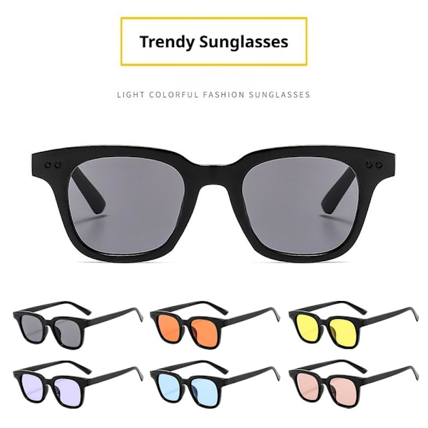 Turkosa Solglasögon Dam Solglasögon Herr Snygga Trendiga Solglasögon Black 1pcs