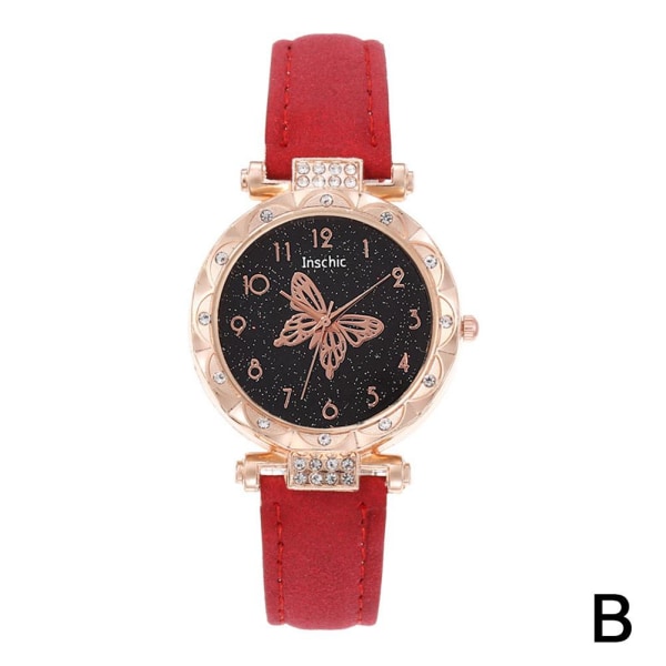 Fashionabla och minimalistiska watch Butterfly Digital watch Red One size