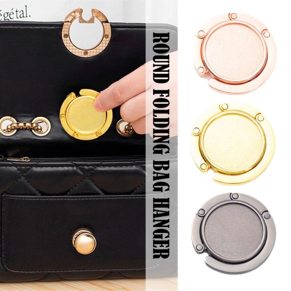 Vikbar handväska Handväska Väska Hängare Krokhållare Bärbar Unik Fas gold (color) 1PC