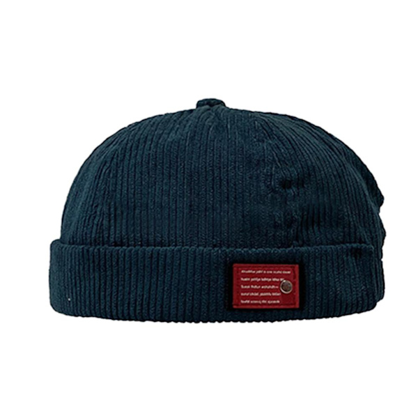 Klassisk manchester docker-mössa med rullad kant, vintage, brättlös, unisex Bea P1L2 blue one-size
