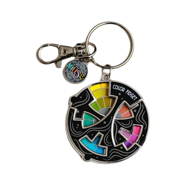 Färgad Fidget Emaljnål, för konstnärer med nyckelring, ångestlindrande märken Hot keychain One size