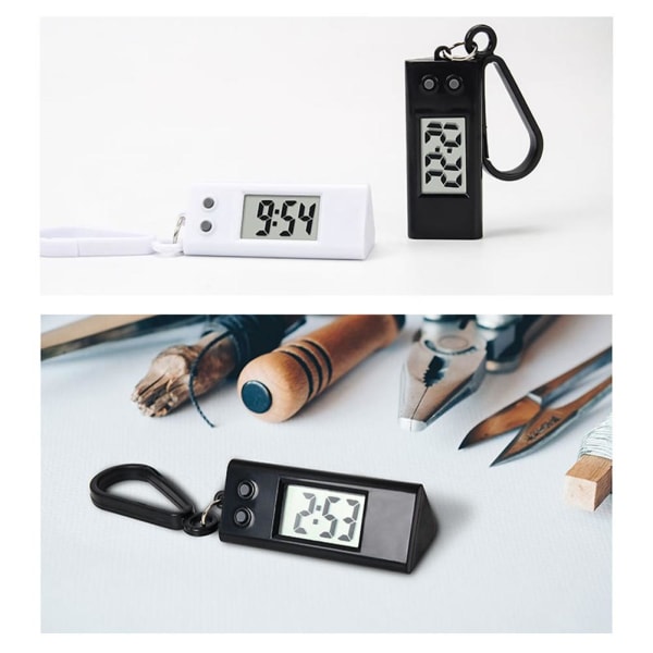 Silent ABS Digital Electronic Clock Student Exam Study Library P Black One-size
