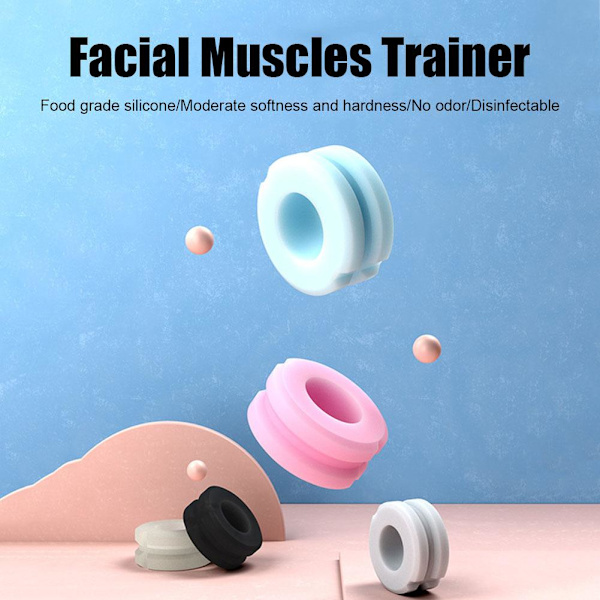 NY Käkträningsenhet Hals Ansiktsformning Käkövning T7 Hot D9C6 Fitness M1I7 Pink 1pc