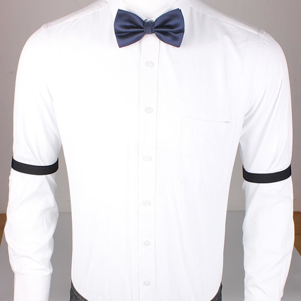 2 st justerbara skjortärmar för män och kvinnor white One-size