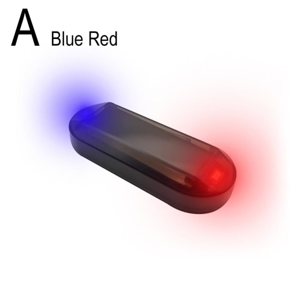 Bil Fake Security Light Solar Powered Simulated Dummy Alarm Warn Blue Red 1pcs