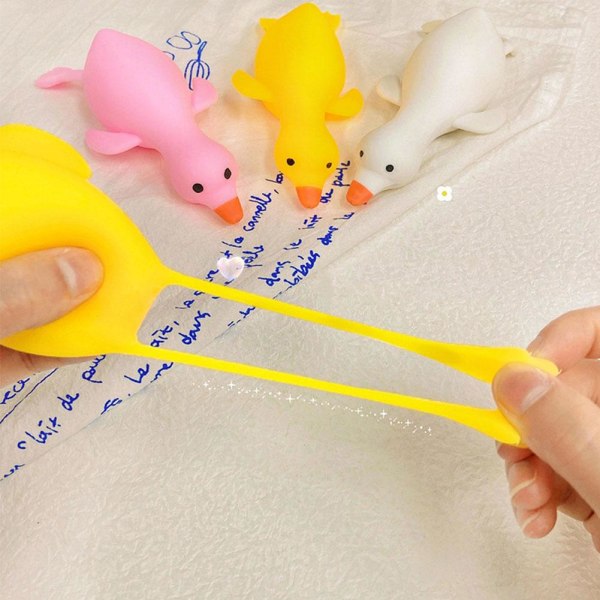 1 st PVC Goose Squeeze Toy Barngåva Hemmakontoret Dekomprimera yellow  onesize