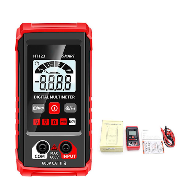Generisk Digital Multimeter, Voltmeter, HT123 Digital Multimeter, 2000 Räknare, Automatisk Smart Digital Multimeter, Multimetertestare, Icke Co