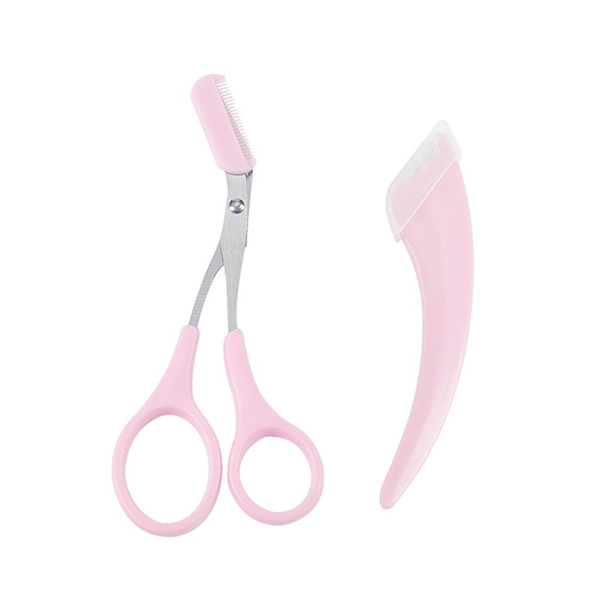 Crescent ögonbrynstrimmer med ögonbrynskam och mikroskrapa pink One-size