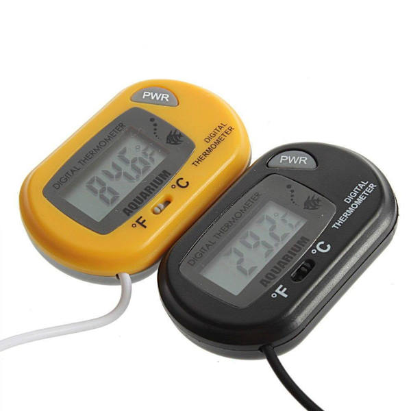 Digital LCD-skärmsensor Akvarietermometer Kabelansluten Fisk Temperaturmätare Temp C5 yellow One-size