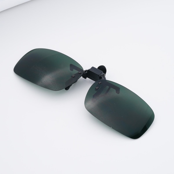 Unisex solglasögon Clip On Flip Up Driving Glasses Sun Mens Wom gray One-size
