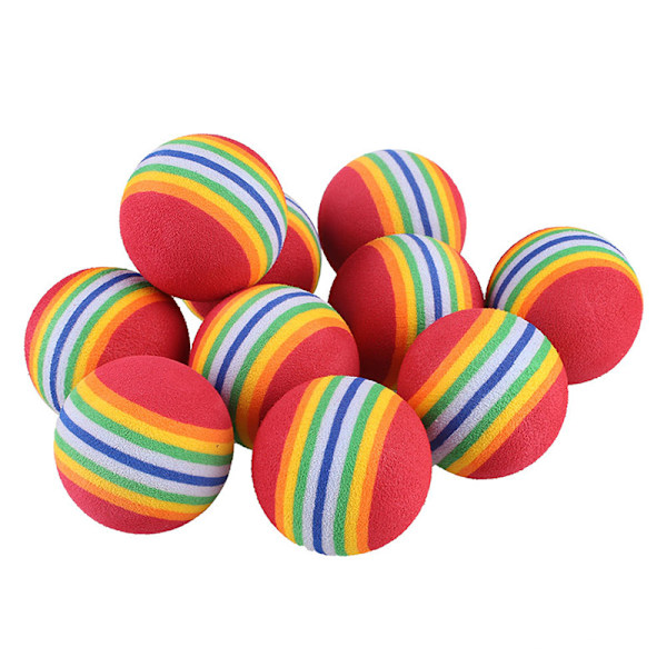 1-50X kvalitetsskumsvamp Träningsgolfbollar Elastisk mjuk Indoo rainbow4 one-size 50pcs