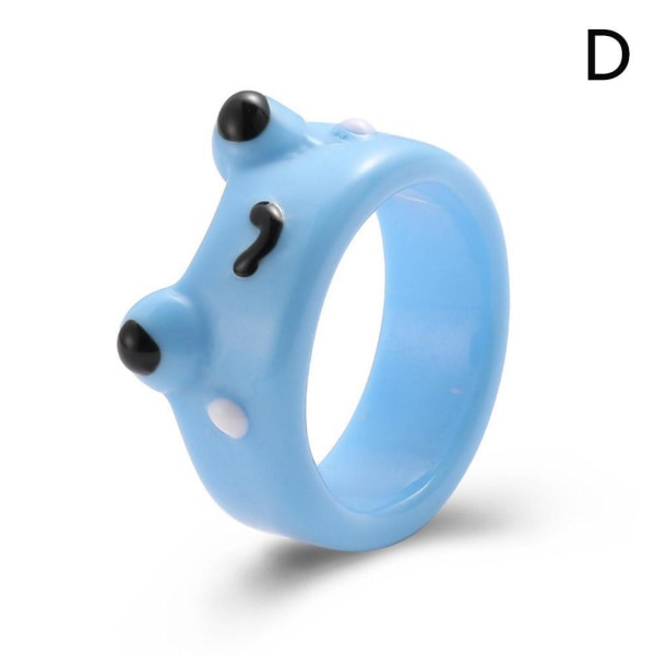 Frog Ring Söt Frog Ring Box Par Ring Tillbehör Present 2023 N Blue One size