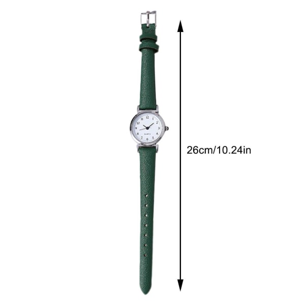 Basic Quartz Watch Dam Small Square Armbandsur Läder Student Beige One size