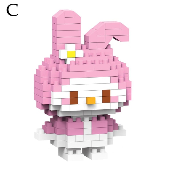 HelloKitty Melody Kuromi Toy Building Blocks Barnleksakspresent Educa S3 one-size