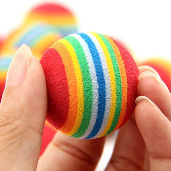 1-50X kvalitetsskumsvamp Träningsgolfbollar Elastisk mjuk Indoo rainbow4 one-size 50pcs