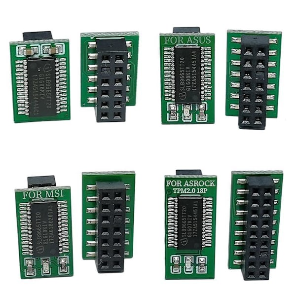 TPM 2.0 Krypteringssäkerhetsmodul Fjärrkort Windows 11 Uppgraderingsmod Ny T3 For Asus 14Pin LPC One-size