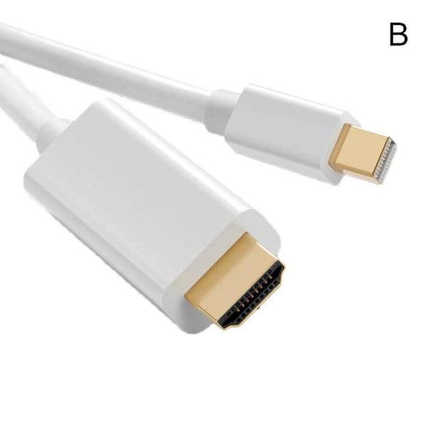 DP till HDMI-kompatibel Displayport Thunderbolt 2K MDP-kabeladapter white 1.8m