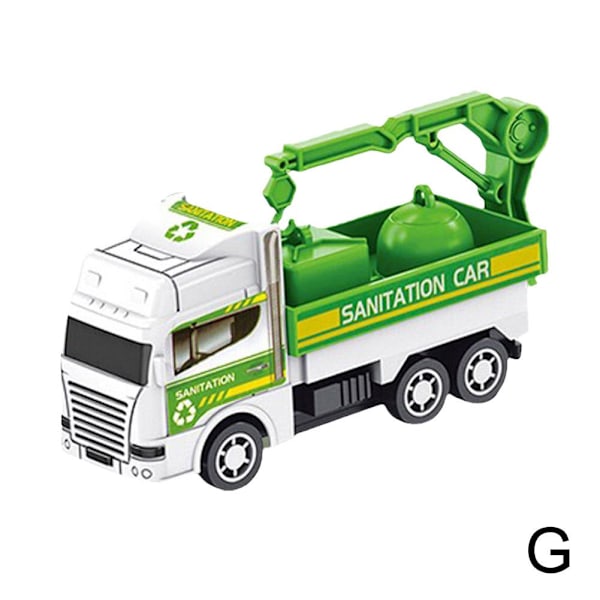 Bil Metall Diecast Present Leksak Fordon Pull Back Barn green C one-size