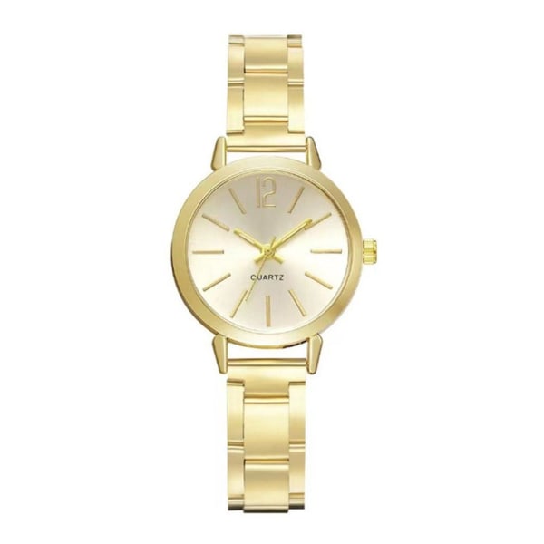 Quartz Armbandsur Vattentät Round Dial Retro Armband Watch L Rose Gold Color One size