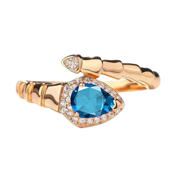 Orm Drop Ring Dam Mode Vattenring Fri Storlek Mångsidig Ri Blue 1pcs