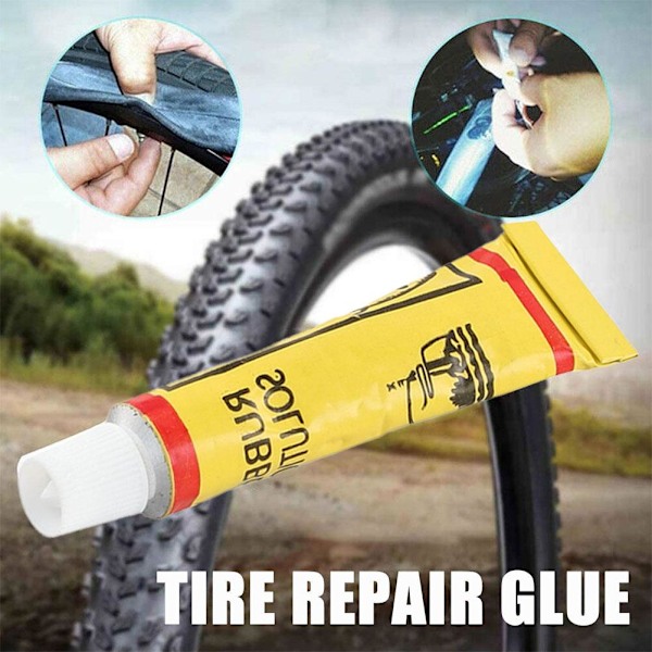 Cykel reparationslim för däck, lagningslappar för cykel- och bildäck yellowA One-size 5pcs