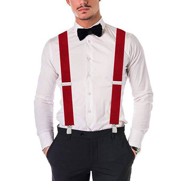 HERR BRED HEAVY DUTY X SHAPE HÄLSNOR ELASTISKA HJÄLSBANDAR BYXA C white one size
