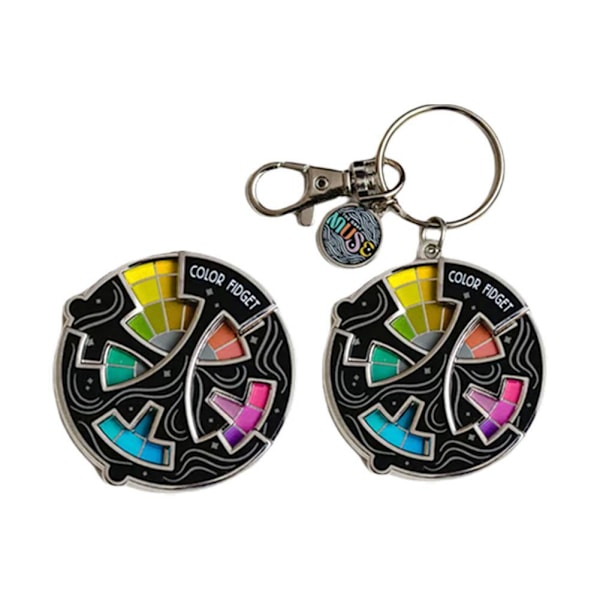 Färgad Fidget Emaljnål, för konstnärer med nyckelring, ångestlindrande märken Hot keychain One size