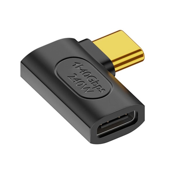 90 Grader Typ-C till Typ-C Adapter USB-C Snabbladdning Conve Middle bend one-size