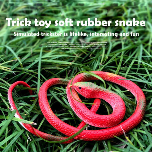 Realistic Snake - Fake Rubber Toy Joke Prank April Fool's - 75cm green one-size
