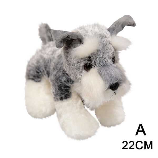 Kawaii Schnauzer Hund Plysch Leksak Liten Mjuk Simulation Gosedjur 1pcsC 40cm