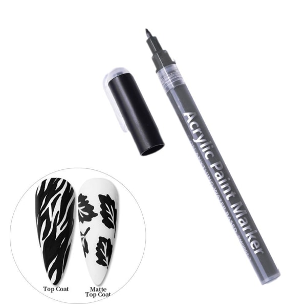 Nail Art Graffiti Pennor Vattentät målning Ritning Liner Brush M Transparent One-size