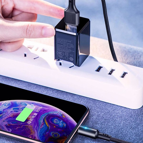 HFSAZJ Usbc Laddningskabel, Usb Till Usb c Kabel, Usb Till Typ purple 1.2m