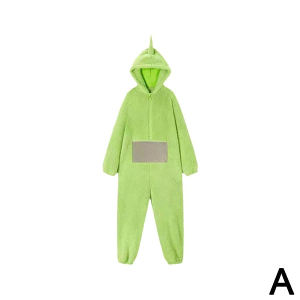 Söt Antenn Baby One-Piece Par Pyjamas Cartoon Plysch Cosplay green XL