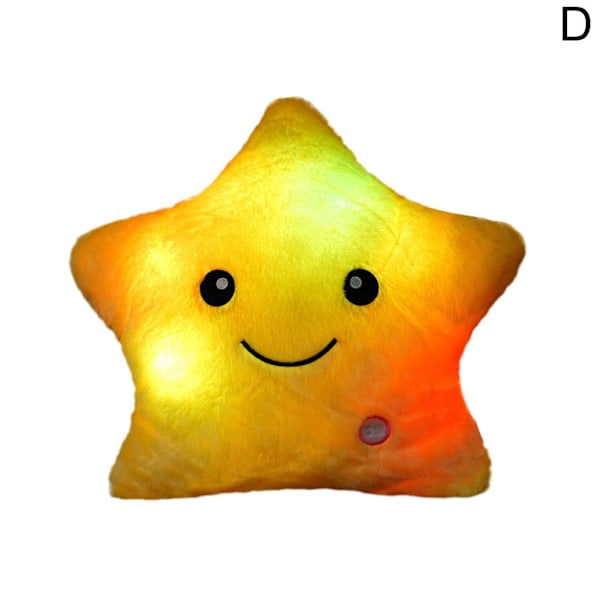 Kreativ Leksak Luminous Kudde Mjuk Fylld Plysch Lysande Färgglad yellow one-size
