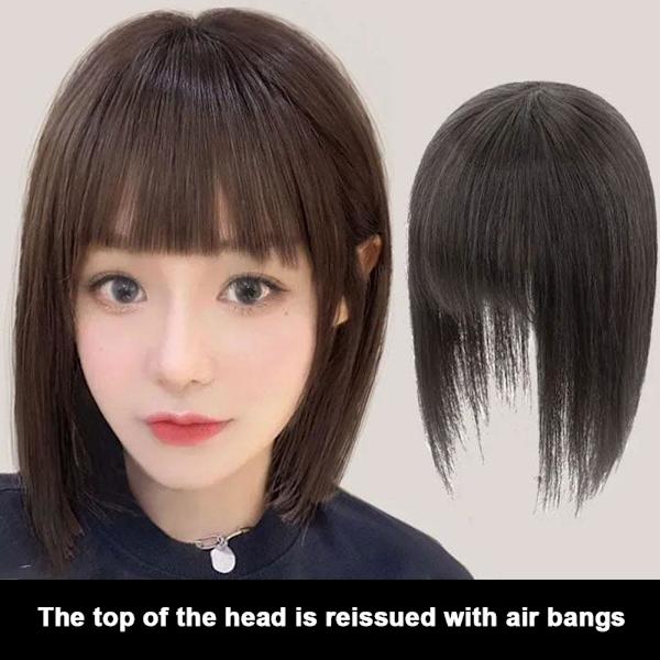 Peruk Piece's Head Återutgiven Air Bangs Sparsely Covered and Ultra-t Light brown 25cm