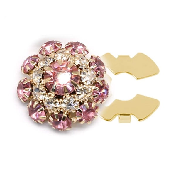 Rhinestone Knappöverdrag, Kristallknappöverdrag för Skjortor, Deta Golden red 1pcs