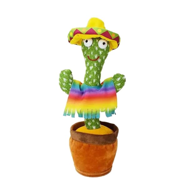 Dansande kaktus kan sjunga Lära sig tala med färgade ljus Re Christmas rechargeable