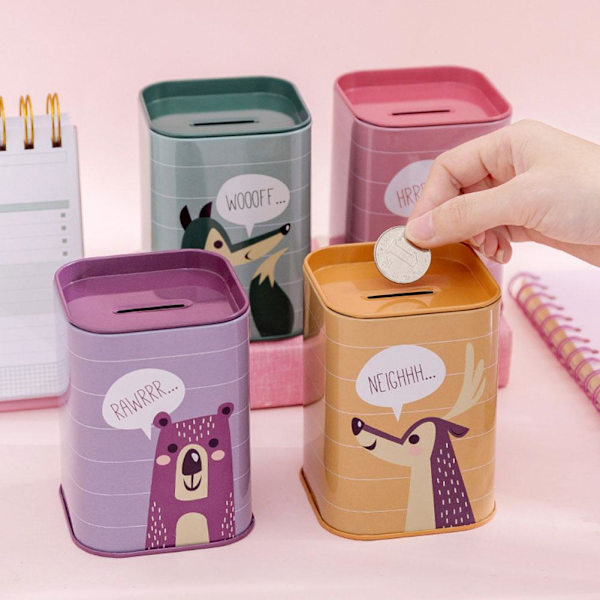 Tecknad Förvaringslåda Spargris Smyckeskrin Kotak Penyimpanan Kotak N9L9 cartoon 1pcs