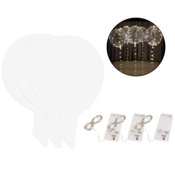 6st 3Set Transparent Party Glow Wave Ballong Bröllop Bubble Bal Warm light model 6pcs 3set