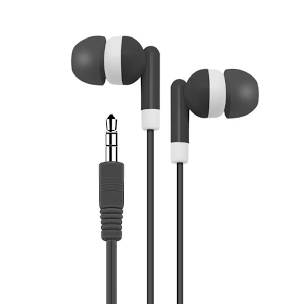 Hörlurar med kabel, hörlurar i örat, högupplöst djup bas 3,5 m black one-size